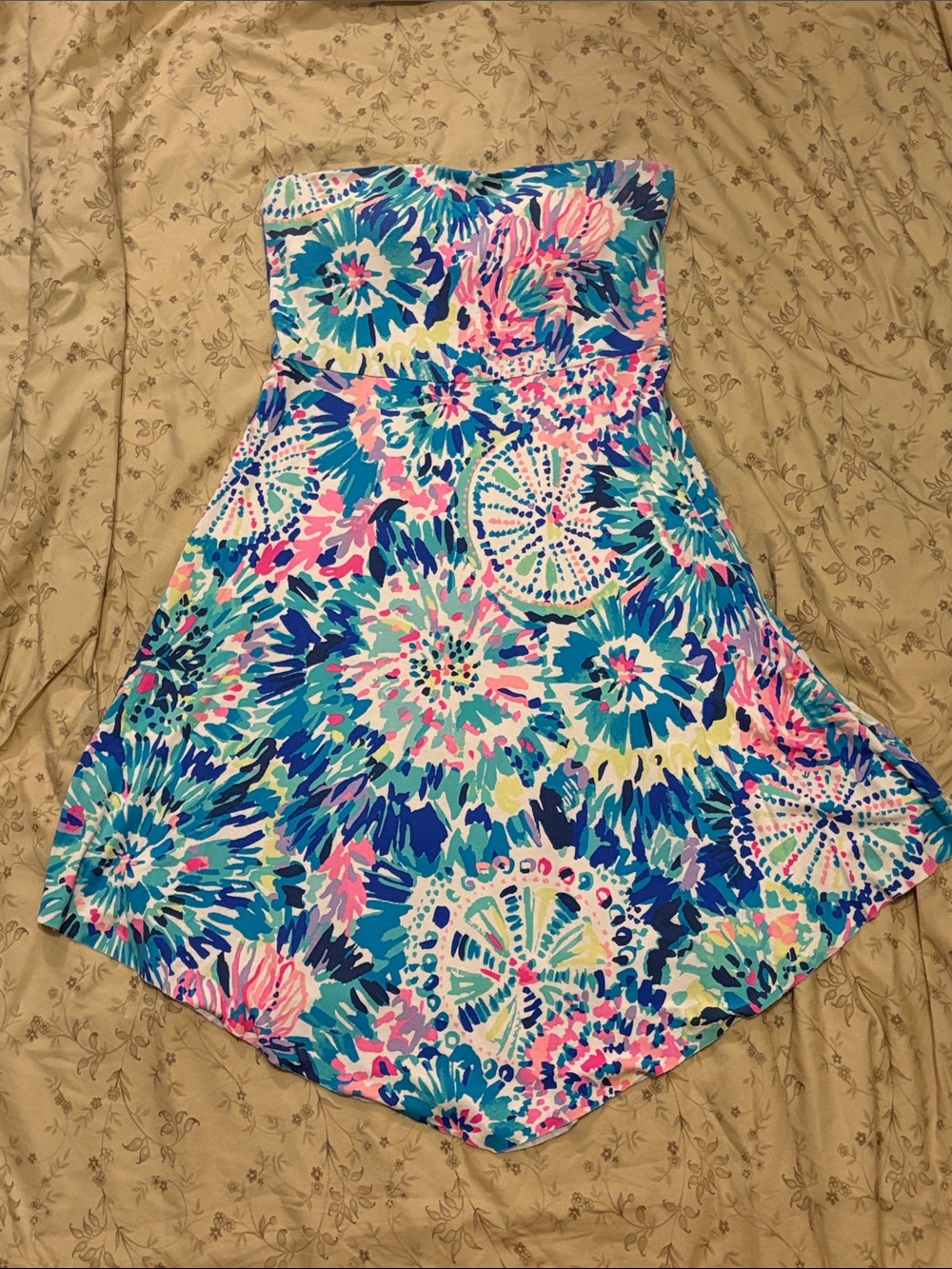 Lilly Pulitzer Loleta Strapless Knit Dress in Multi Dive In Print